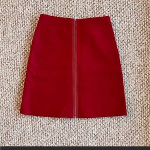 COS wool front zip midi skirt size 4